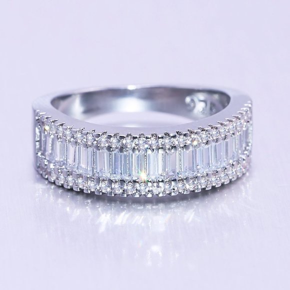 🎁 Trendy Anillos Crystal Round Gemstone 925 Silver Ring for Women,VIP532 - Picture 2 of 10